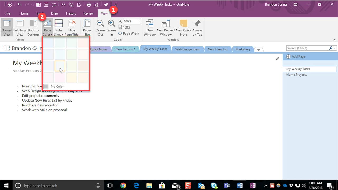 One-Minute Wednesday: Personalize Notebook Pages in OneNote